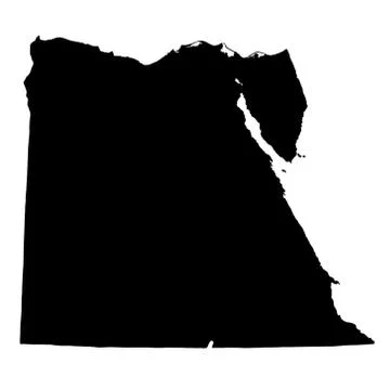 Egypt map - filled hand-drawn map Stock Illustration