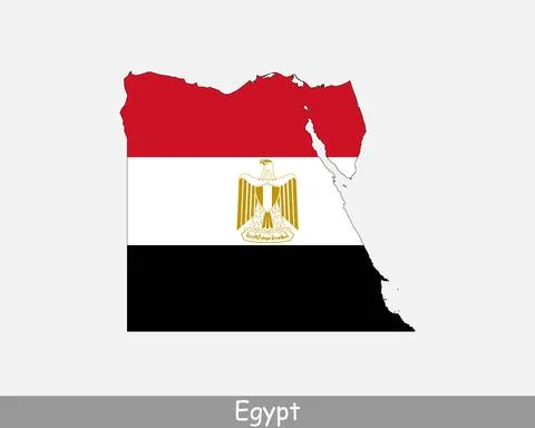 Egypt Map Flag Stock Illustration