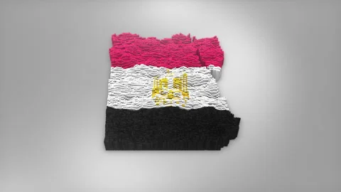Egypt Map with Flag Intro Background Stock Footage 315162851