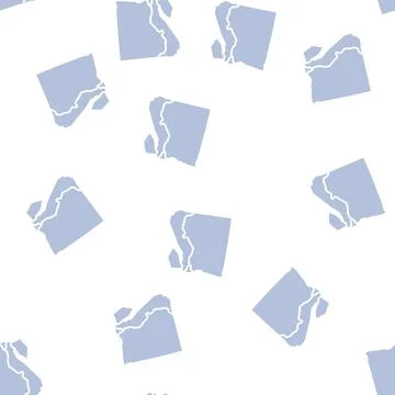 Egypt map glyph seamless pattern Stock Illustration