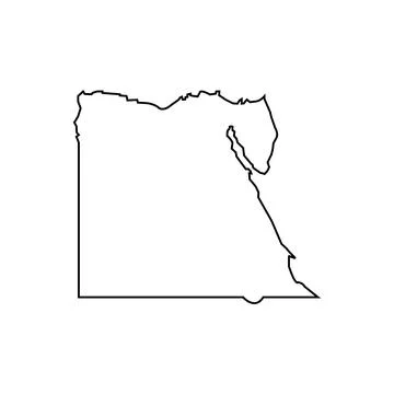 Egypt map icon Stock Illustration
