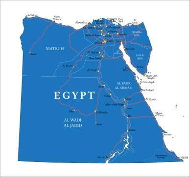 Egypt map Stock Illustration