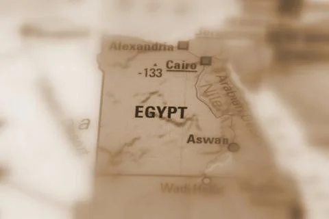 Egypt on a map Stock Photos
