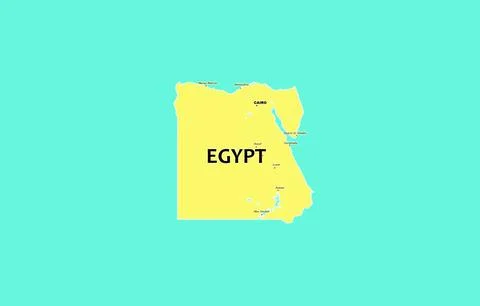 Egypt map. Studying the map of the world Stock Illustration