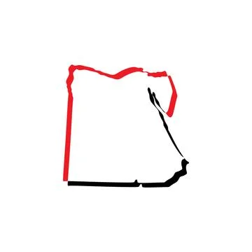 Egypt map vector icon element Illustrazione stock