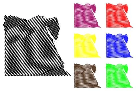 Egypt map vector Stock Illustration