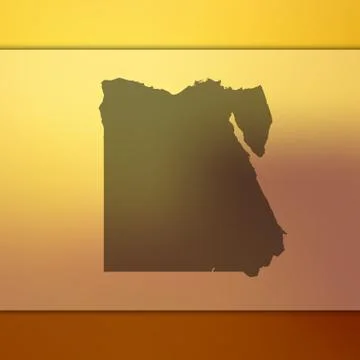 Egypt map. Vector silhouette of Egypt. Blurred background Stock Illustration