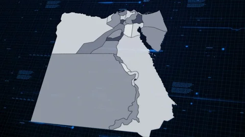 Egypt network map Stock Footage 87978681