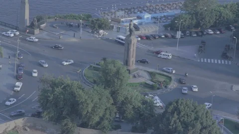 Egypt Opera square from top Stock Footage 107600151