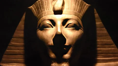 Egypt Pharaoh Statue Stock Footage 205526341