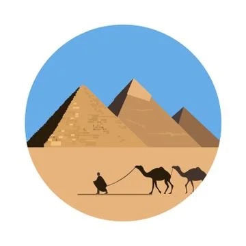 Egypt pyramid icon Stock Illustration