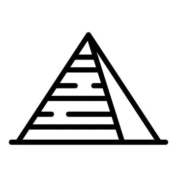 Egypt pyramid icon outline vector. Ancient cairo Stock Illustration