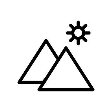 Egypt pyramid icon vector. Isolated contour symbol illustration Illustrazione stock