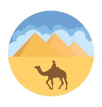 Egypt Pyramid Vector Icon Stock Illustration