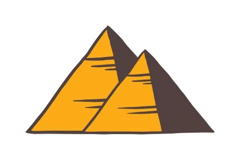 Egypt pyramids vector illustration Stock Illustration