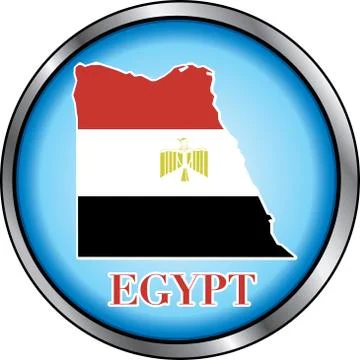 Egypt Round Button Stock Illustration