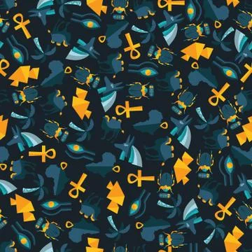Egypt seamless pattern Stock Illustration
