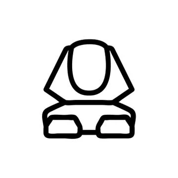 Egypt sphinx icon vector. Isolated contour symbol illustration Stock Illustration