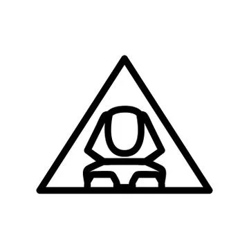 Egypt sphinx icon vector. Isolated contour symbol illustration Stock Illustration