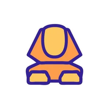 Egypt sphinx icon vector. Isolated contour symbol illustration Stock Illustration