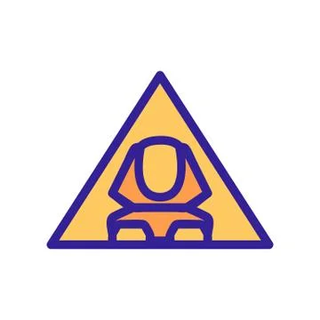 Egypt sphinx icon vector. Isolated contour symbol illustration Stock Illustration