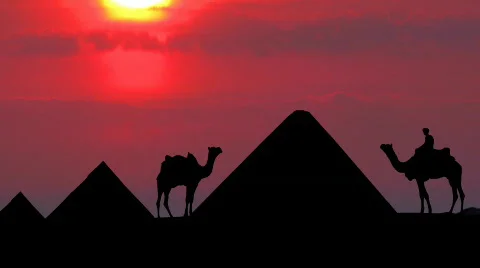 Egypt sunset Stock Footage 702185