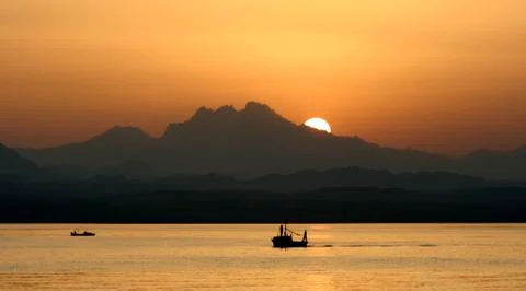 Egypt sunset Stock Photos