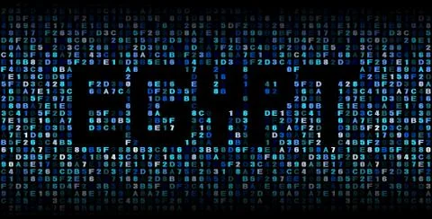 Egypt text on hex code illustration イラスト素材