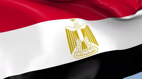 Egypt Waving Flag Background Loop Stock Footage 64227696