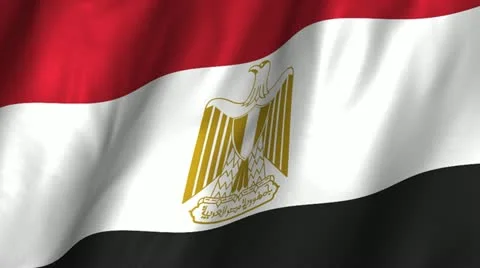 Egypt Waving Flag Video stock 12252843