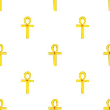 Egyptian Ankh pattern seamless vector Illustrazione stock