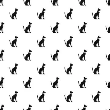 Egyptian cat pattern Illustrazione stock