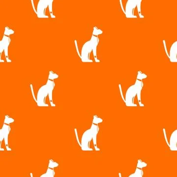 Egyptian cat pattern seamless Stock Illustration