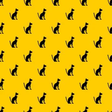 Egyptian cat pattern vector Stock Illustration