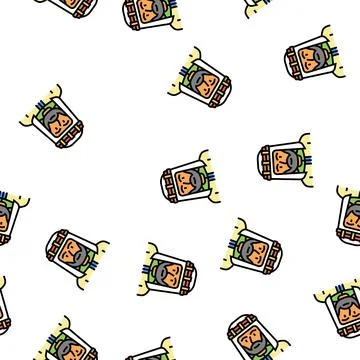 Egyptian citizen vector seamless pattern Illustrazione stock