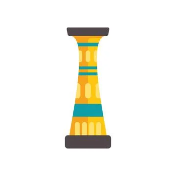 Egyptian column representing ancient civilization and culture Ilustración de archivo