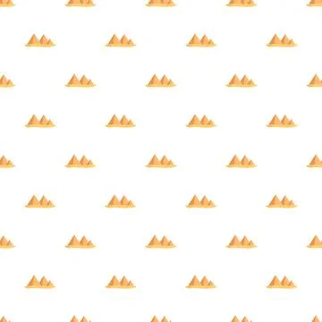 Egyptian desert pyramids seamless pattern background Illustrazione stock