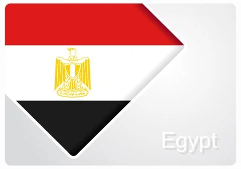 Egyptian flag design background. Vector illustration. Stock Illustration
