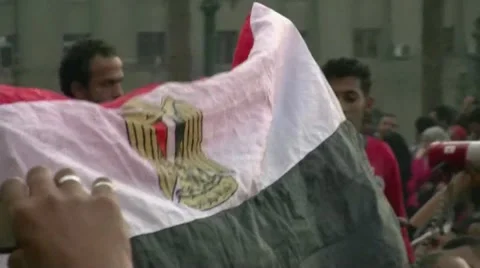 Egyptian flag in the hand 動画素材 10970001