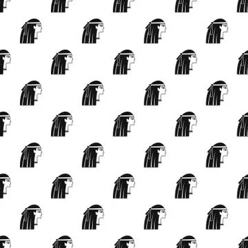 Egyptian girl pattern vector Illustrazione stock