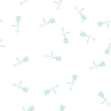 Egyptian hookah glyph seamless pattern Stock Illustration