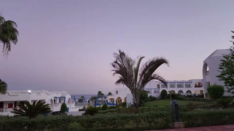 Egyptian Hotel Sunset Hyperlapse: A Time-Lapse Stock Footage 239303986