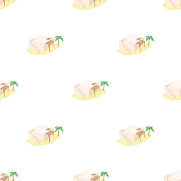 Egyptian house pattern seamless vector Stock Illustration