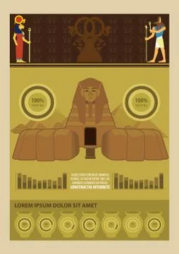Egyptian infographic Stock Illustration