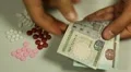 Egyptian Pound EGP, Counting Drugs and Money, Health Care, Colorful Pills HD Footage