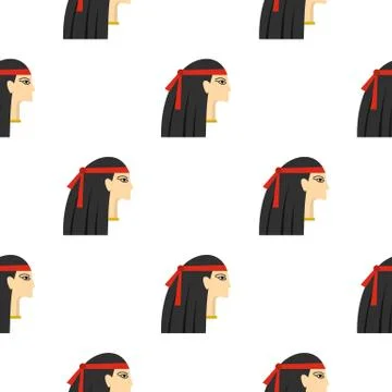 Egyptian princess pattern seamless Illustrazione stock