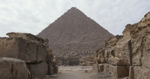 Egyptian Pyramids landscape Stock Footage