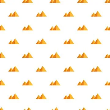 Egyptian pyramids repeating pattern for travel and history Stock Illustration