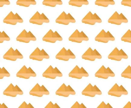 Egyptian pyramids seamless pattern. Modern repeating texture, endless backdrop Stock Illustration
