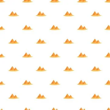 Egyptian pyramids seamless pattern representing ancient giza landmarks Stock Illustration